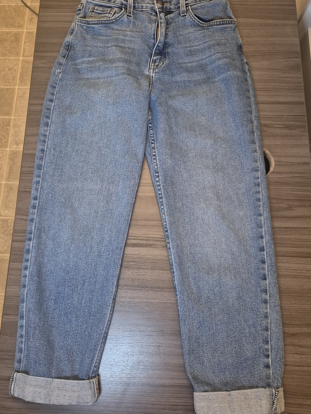 Fashion Nova Light Blue Boyfriend Jeans - Picture 3 of 14